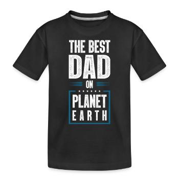 Meilleur papa disant papa papa - T-shirt bio Premium Enfant - noir - Devant
