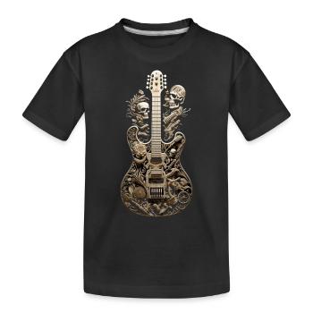 Gitarre Konzert Bands Musik - Kinder Premium Bio T-Shirt - Schwarz - Vorne