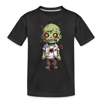 Mitternachts Zombie Spaß an Halloween - Kinder Premium Bio T-Shirt - Schwarz - Vorne