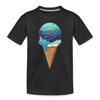 Planète de glace Uranus - T-shirt bio Premium Enfant - noir - Devant