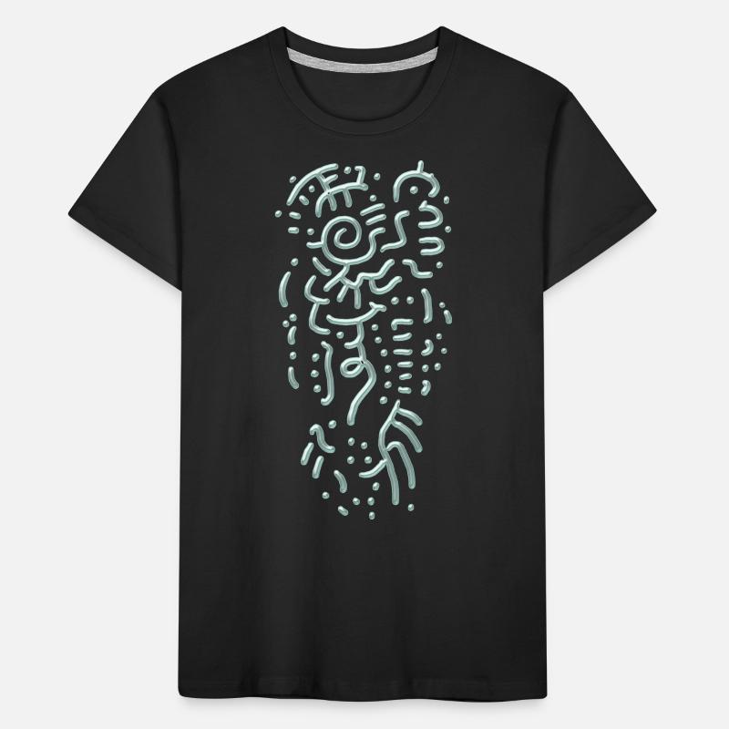 Gothic Flourish Pattern - Abstract Kids' Premium Organic T-Shirt