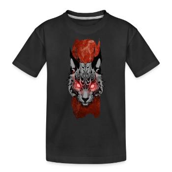 Souverain furtif : Lynx dans l’ombre - T-shirt bio Premium Enfant - noir - Devant
