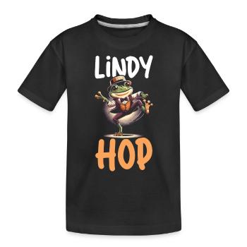Lindy Hop Dancer Swinging Dancing Swing Dance - Kids' Premium Organic T-Shirt - black - Front