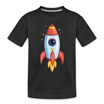 Rocket - Kids' Premium Organic T-Shirt - black - Front