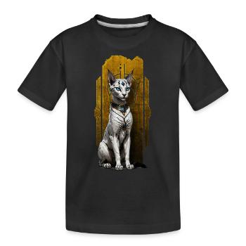 Bastet's Watchful Majesty: Protector of the Divine - Kids' Premium Organic T-Shirt - black - Front