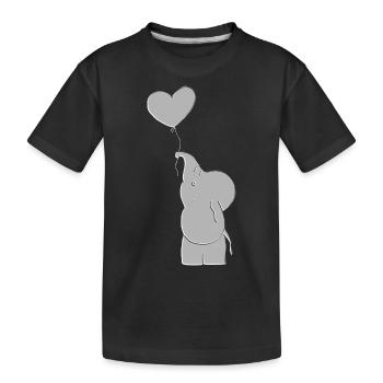 Ballon de secours éléphant - T-shirt bio Premium Enfant - noir - Devant