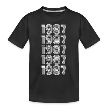 Babo 1987 - Kinder Premium Bio T-Shirt - Schwarz - Vorne