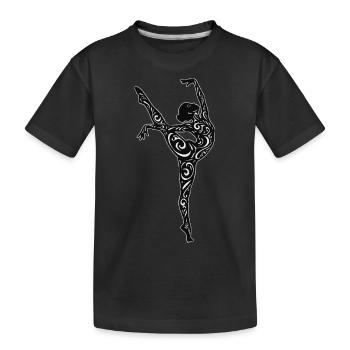 Gymnaste avec boucles - T-shirt bio Premium Enfant - noir - Devant