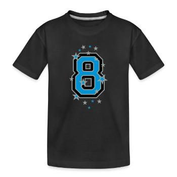 Le chiffre huit, et les étoiles - T-shirt bio Premium Enfant - noir - Devant