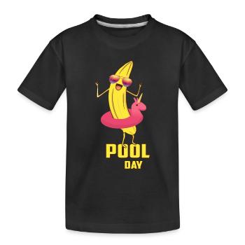 Banane Cool Pool - T-shirt bio Premium Enfant - noir - Devant
