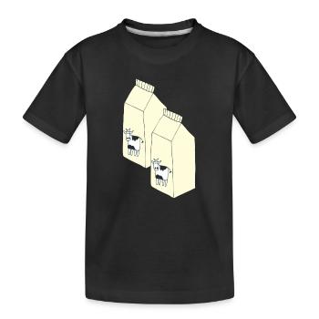 lait tetrapack - T-shirt bio Premium Enfant - noir - Devant