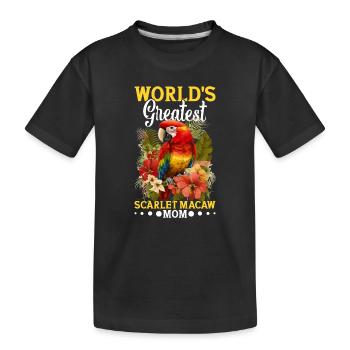 La plus grande mère scarlachare au monde - T-shirt bio Premium Enfant - noir - Devant