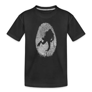 Fingerabdruckrettung: Helping Hand Silhouette - Kinder Premium Bio T-Shirt - Schwarz - Vorne