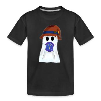 Astrologischer Widder Tierkreiszeichnertop - Kinder Premium Bio T-Shirt - Schwarz - Vorne