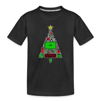 Développeur de scripts de débogage de code Computer Geek - T-shirt bio Premium Enfant - noir - Devant