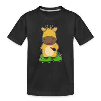 Barre de chocolat girafe - T-shirt bio Premium Enfant - noir - Devant