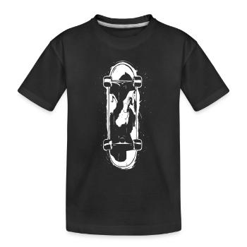 Skateboard Sketch - Kids' Premium Organic T-Shirt - black - Front