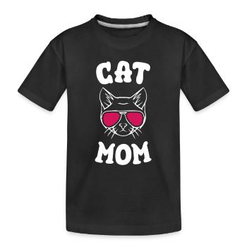 Maman chat - T-shirt bio Premium Enfant - noir - Devant
