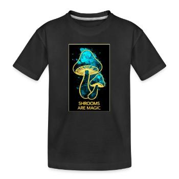 Shrooms are magic - Kinder Premium Bio T-Shirt - Schwarz - Vorne