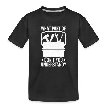 quelle partie de ne comprenez-vous pas - T-shirt bio Premium Enfant - noir - Devant