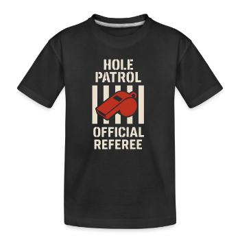 Cornhole Arbitre Arbitre officiel - T-shirt bio Premium Enfant - noir - Devant