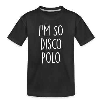 Disco Polo - Kinder Premium Bio T-Shirt - Schwarz - Vorne