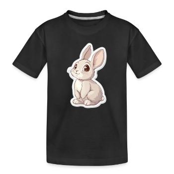 Lièvre - T-shirt bio Premium Enfant - noir - Devant
