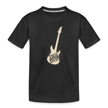 This Dad Rocks Rock Band Guitar Music - Kinder Premium Bio T-Shirt - Schwarz - Vorne