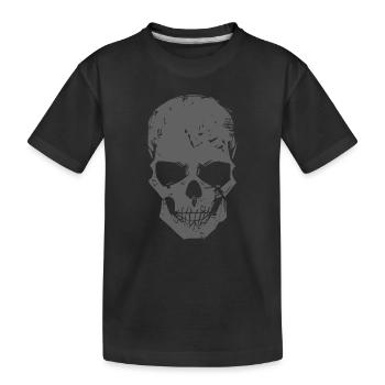 Skull Grey - Kids' Premium Organic T-Shirt - black - Front