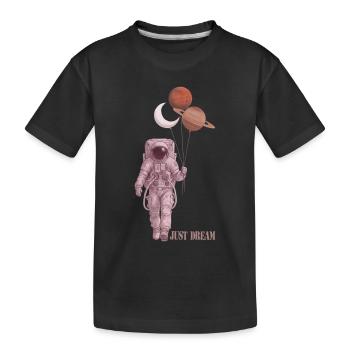Astronaut - Kinder Premium Bio T-Shirt - Schwarz - Vorne