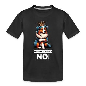 Avant de demander aux Australian Shepherds Aussie Aussies - T-shirt bio Premium Enfant - noir - Devant