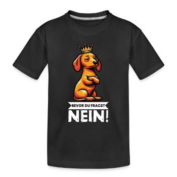 Avant que vous ne demandiez : teckel, propriétaire de teckel, propriétaire de teckel - T-shirt bio Premium Enfant - noir - Devant