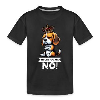 Avant de demander Beagle Beagle Propriétaire de Beagle Beagle Holder - T-shirt bio Premium Enfant - noir - Devant