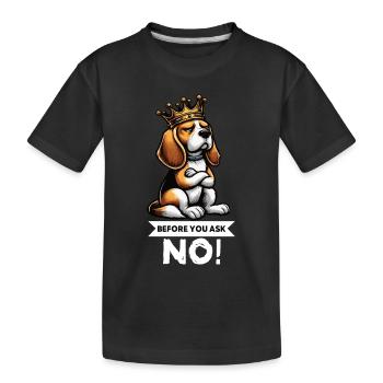 Avant de demander Beagle Beagle Propriétaire de Beagle Beagle Holder - T-shirt bio Premium Enfant - noir - Devant