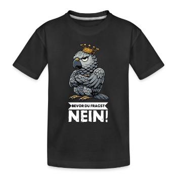 Avant que vous ne demandiez : pas de perroquet gris d’Afrique, perroquet, perroquet, perroquet, perroquet - T-shirt bio Premium Enfant - noir - Devant