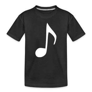 Note de musique musique musique blanche - T-shirt bio Premium Enfant - noir - Devant