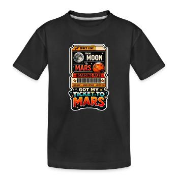 Lass Uns Zum Mars Gehen. Mars-erkundungsmission - Kinder Premium Bio T-Shirt - Schwarz - Vorne