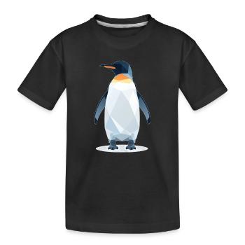 Pinguin Style - Kinder Premium Bio T-Shirt - Schwarz - Vorne