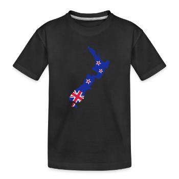 New Zealand - Kids' Premium Organic T-Shirt - black - Front