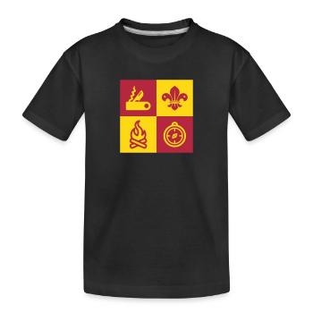 Scout / Scouting / Pfadfinder / Pfadfinderin - Kinder Premium Bio T-Shirt - Schwarz - Vorne