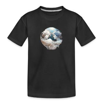 Terra Woman - Kinder Premium Bio T-Shirt - Schwarz - Vorne
