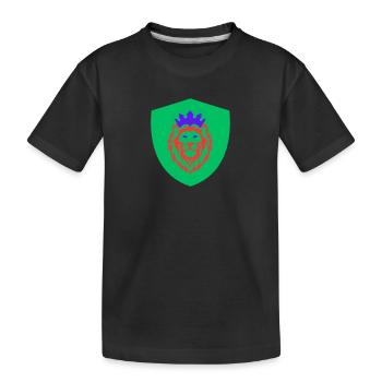 Bouclier du lion - T-shirt bio Premium Enfant - noir - Devant