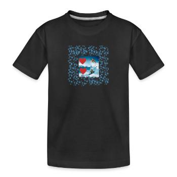 Pour des vacances au ski en cadeau - T-shirt bio Premium Enfant - noir - Devant