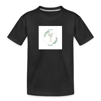 Imprimé fleuri - T-shirt bio Premium Enfant - noir - Devant