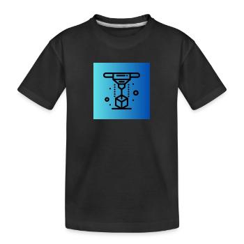 3D Druck - Kinder Premium Bio T-Shirt - Schwarz - Vorne
