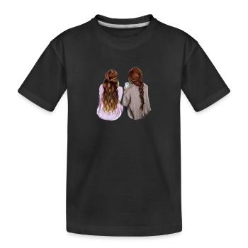 Maman et fille - T-shirt bio Premium Enfant - noir - Devant