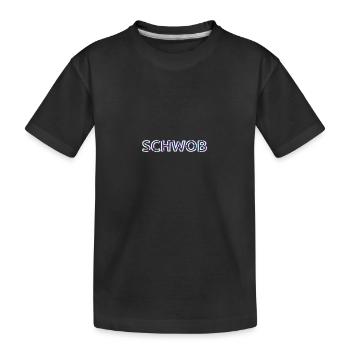Schwob Schwabe Schwaben Dialekt - Kinder Premium Bio T-Shirt - Schwarz - Vorne