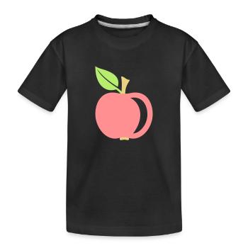 Apple - Kids' Premium Organic T-Shirt - black - Front