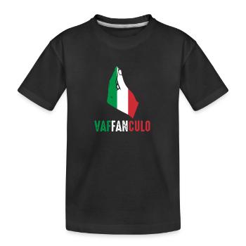 Italien Italiener Vaffanculo - Kinder Premium Bio T-Shirt - Schwarz - Vorne