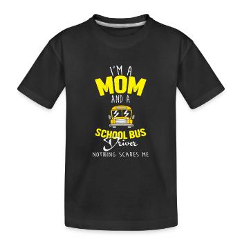 School Bus Driver School Bus - Kids' Premium Organic T-Shirt - black - Front